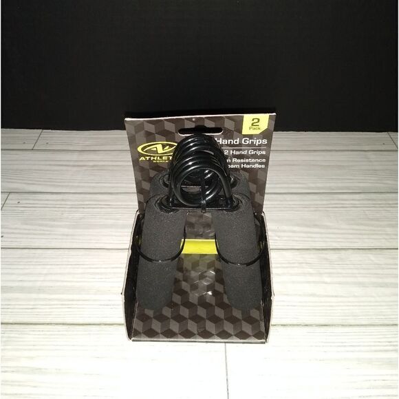 Athletic Works Black Hand Grips Medium Resistance Comfortable Foam Handles - Picture 1 of 9